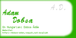 adam dobsa business card